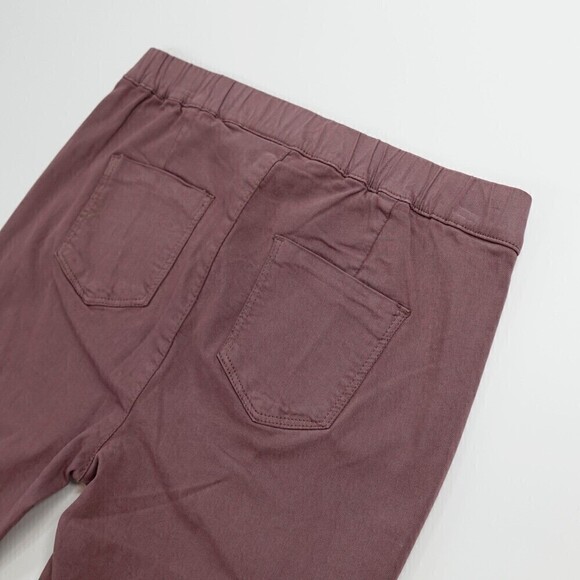 Easel Los Angeles Pants Womens Large Pink Pull-On Skinny Jeggings Raw-Hem - Picture 10 of 15